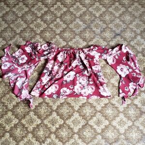 Crop Blouse with Slit Sleeves